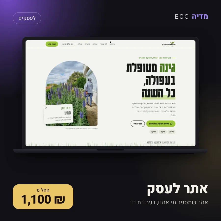 אתר לעסק, 1,100 ₪